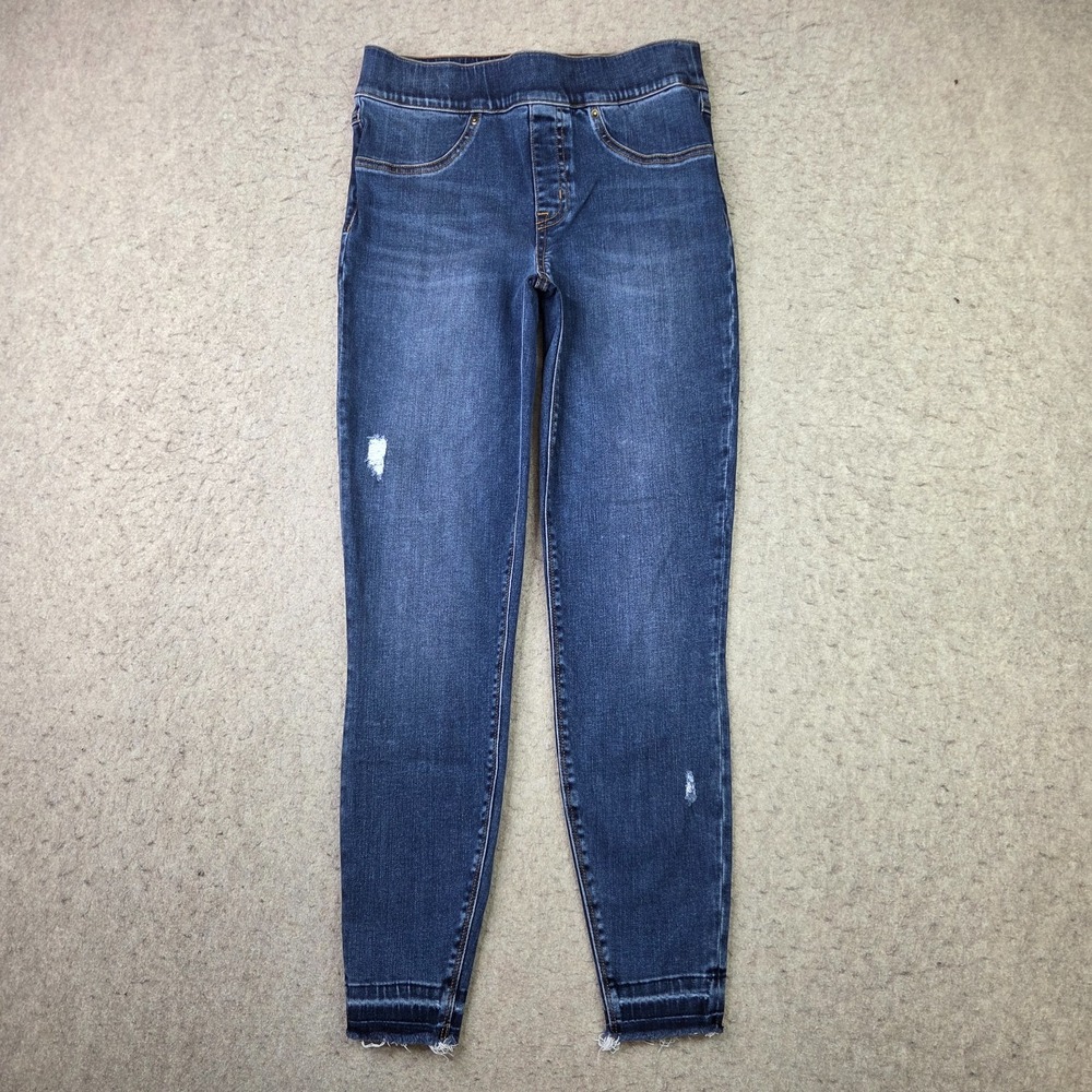 Spanx Jeans Womens Small Blue Denim Skinny Jegging Flex Mid Rise Pull On Stretch